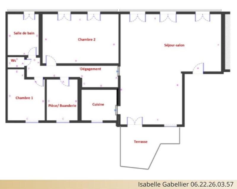 Appartement - 126 m² - 3 pièces
