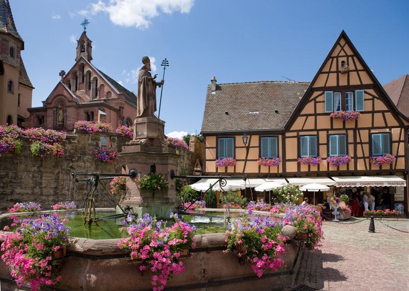 Visite guidée de la vieille ville d'Eguisheim pour groupe