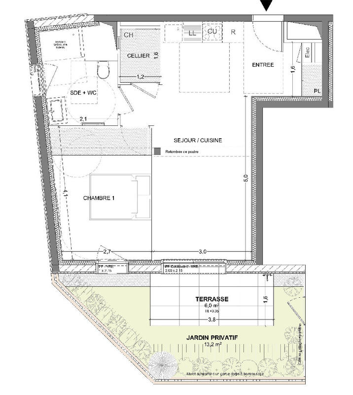 Appartement - 46 m² - 2 pièces
