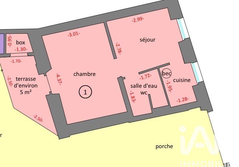 Appartement - 26 m² - 2 pièces