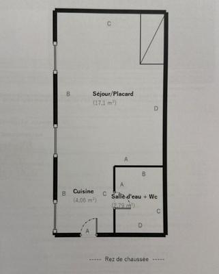 Studio - 25 m² - 1 pièce