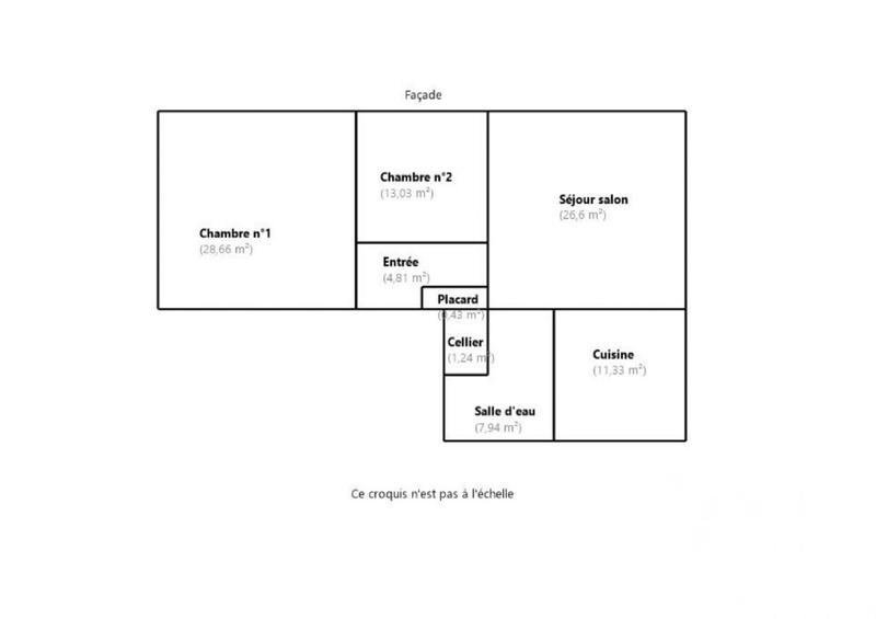 Appartement - 94 m² - 3 pièces