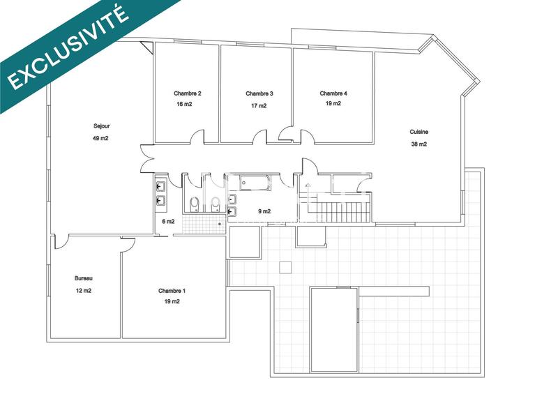 Appartement - 216 m² - 7 pièces