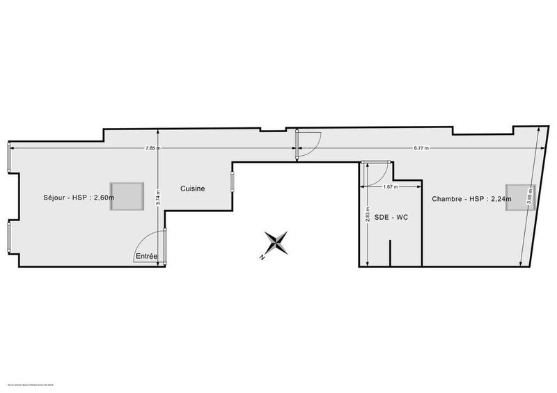 Appartement - 26 m² - 2 pièces