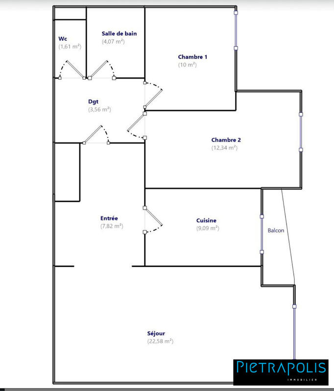 Appartement - 71 m² - 3 pièces