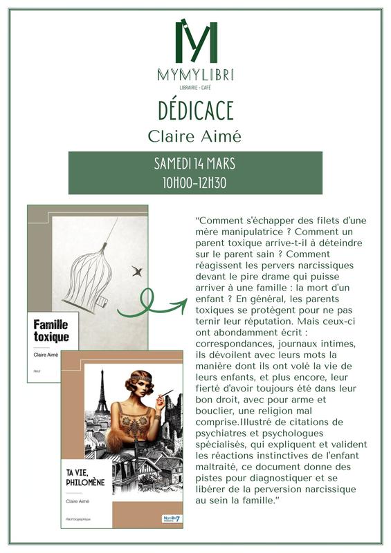 Dédicace avec Claire Aimé