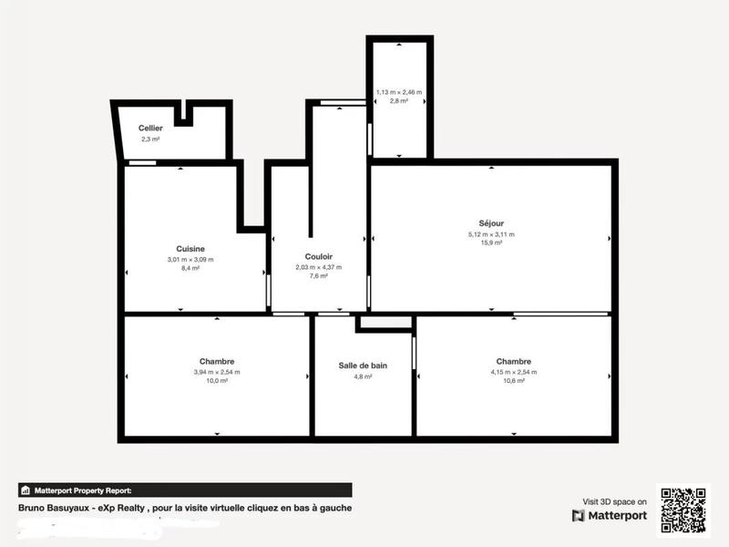 Appartement - 58 m² - 3 pièces
