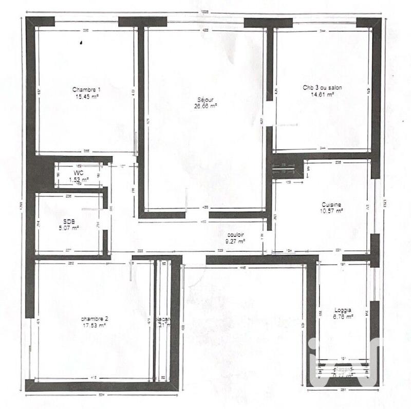 Appartement - 102 m² - 5 pièces