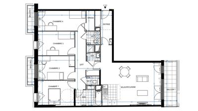Appartement - 117 m² - 5 pièces