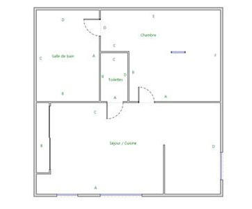 Maison - 51 m² - 2 pièces