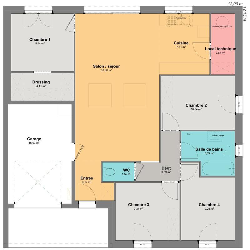 Maison - 99 m² - 6 pièces