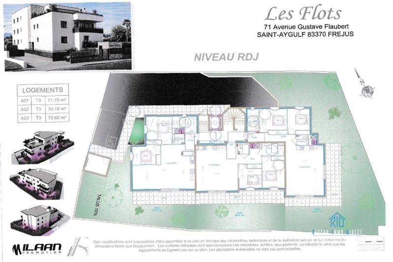 Appartement - 72 m² - 3 pièces