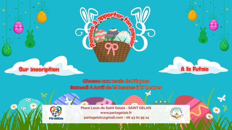 Chasse aux œufs de Pâques à Saint Gelais