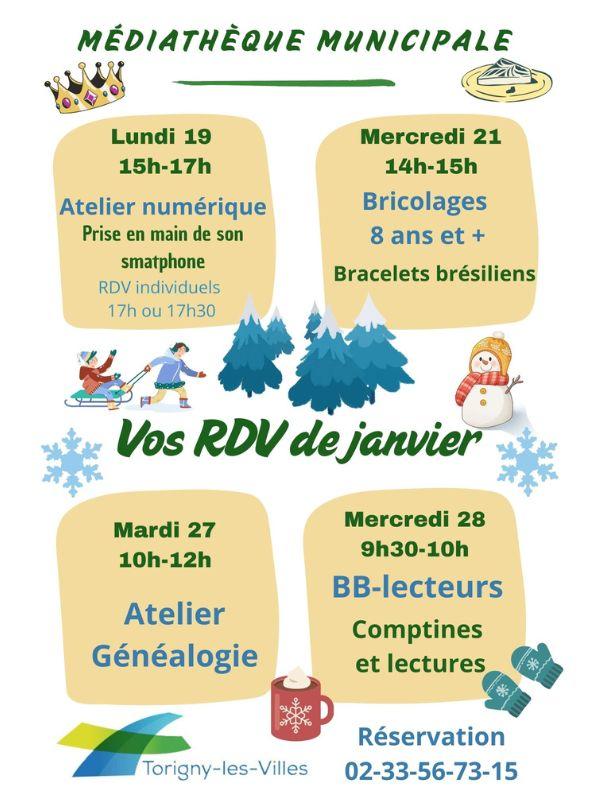Programme Janvier médiathèque