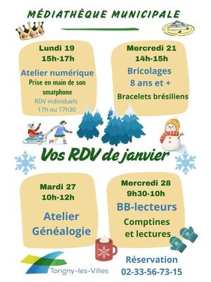 Programme Janvier médiathèque