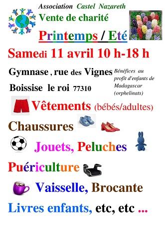 Vente de charité Printemps &amp; Eté