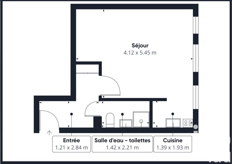 Appartement - 32 m² - 1 pièce