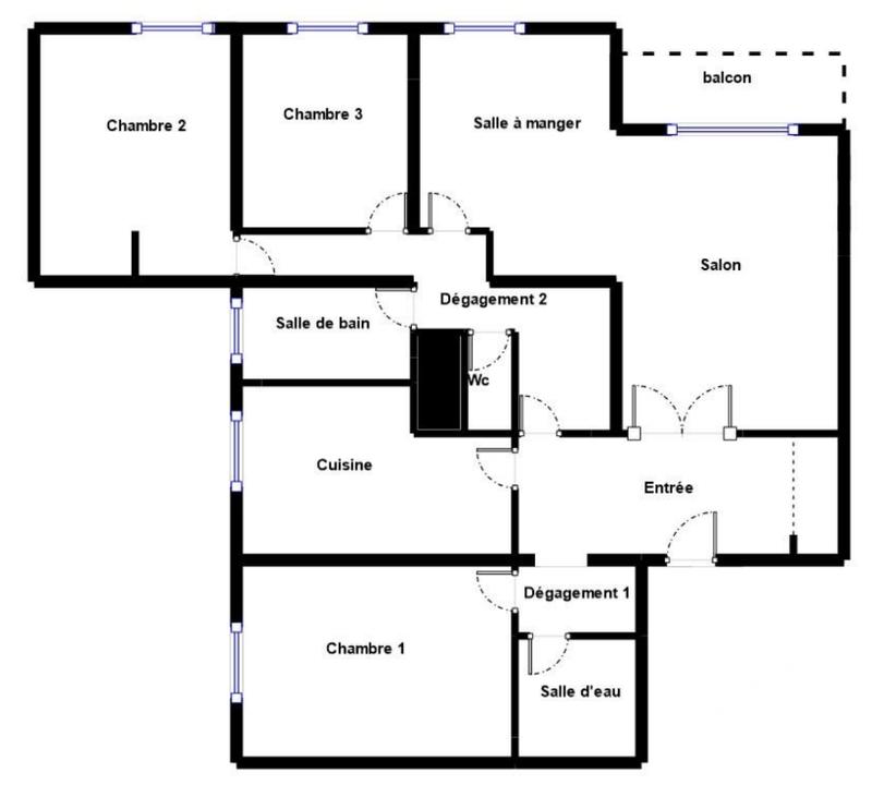 Appartement - 98 m² - 5 pièces