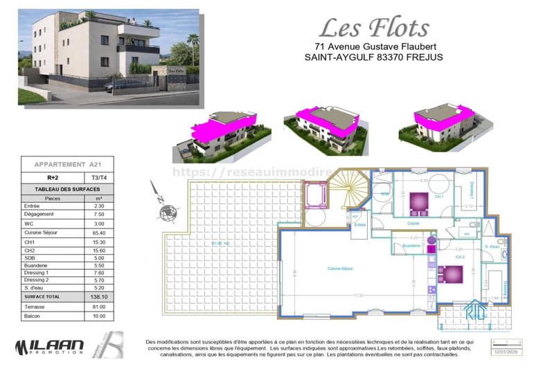 Appartement - 138 m² - 4 pièces