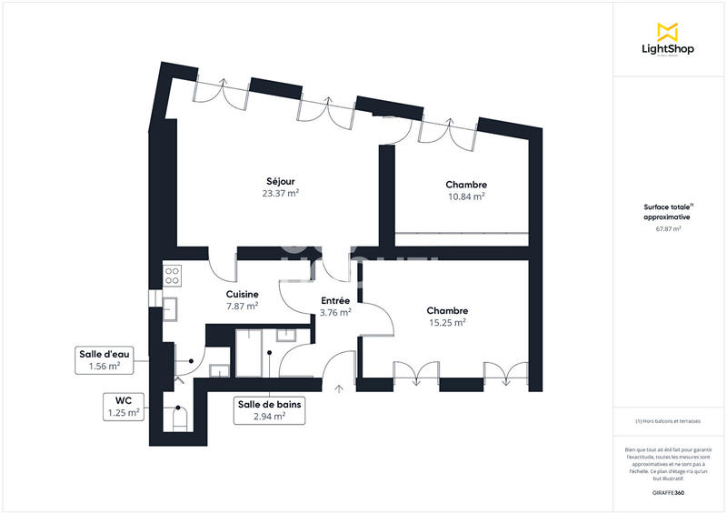 Appartement - 69 m² - 3 pièces