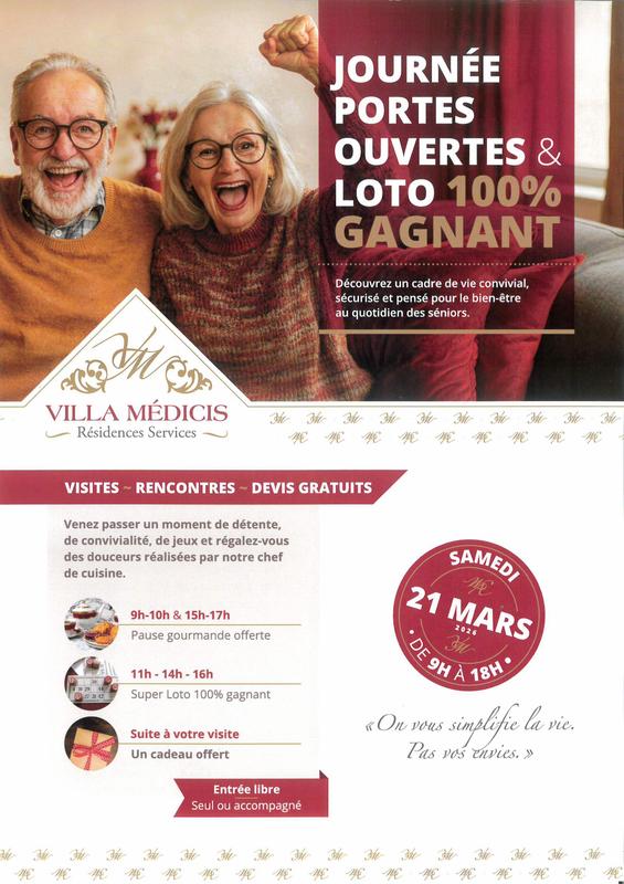 Journée Portes Ouvertes &amp; Loto 100 % gagnant - Résidence Senior Trouville Villa Médicis
