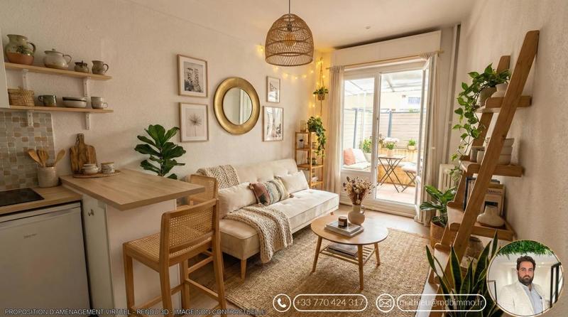 Studio - 16 m² - 1 pièce