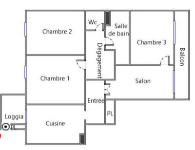 Appartement - 68 m² - 4 pièces