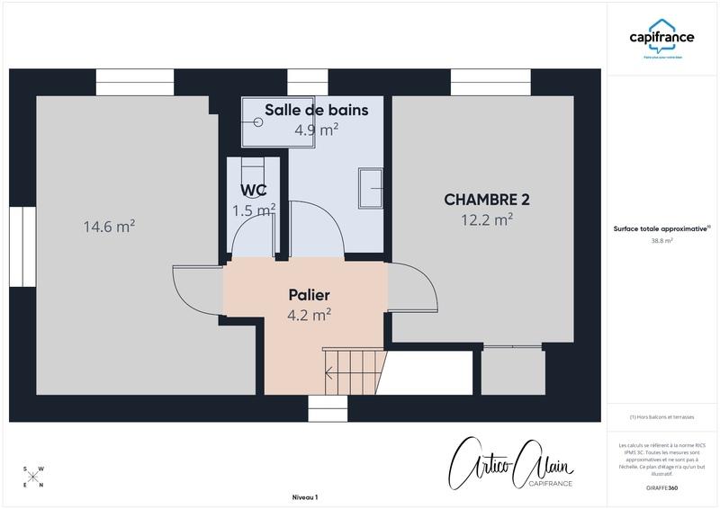 Maison - 82 m² - 3 pièces