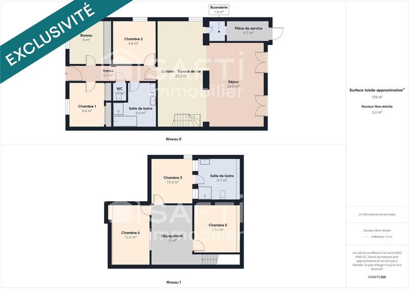 Maison - 155 m² - 6 pièces