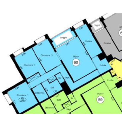 Appartement - 93 m² - 4 pièces