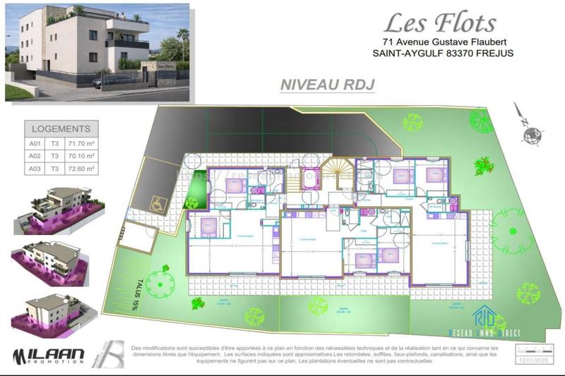 Appartement - 73 m² - 3 pièces