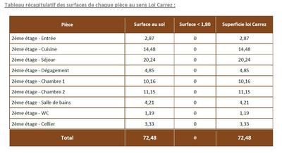 Appartement ancien - 72 m² - 3 pièces