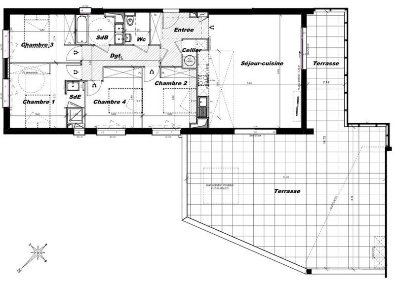 Appartement - 105 m² - 5 pièces