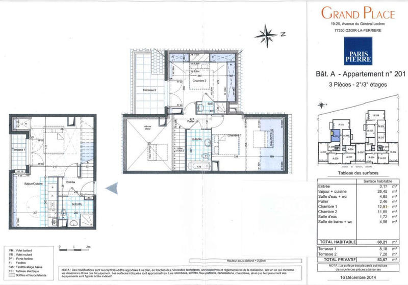 Appartement - 68 m² - 3 pièces