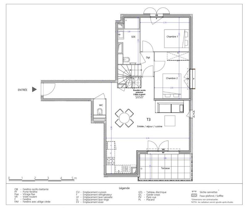 Appartement - 67 m² - 3 pièces