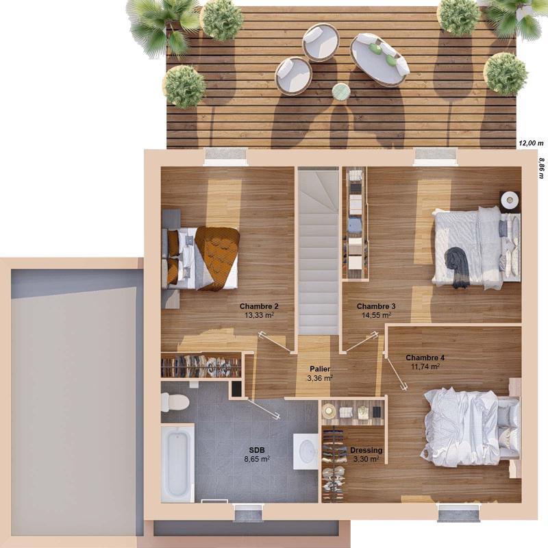 Maison - 113 m² - 6 pièces