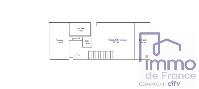 Duplex - 96 m² - 4 pièces