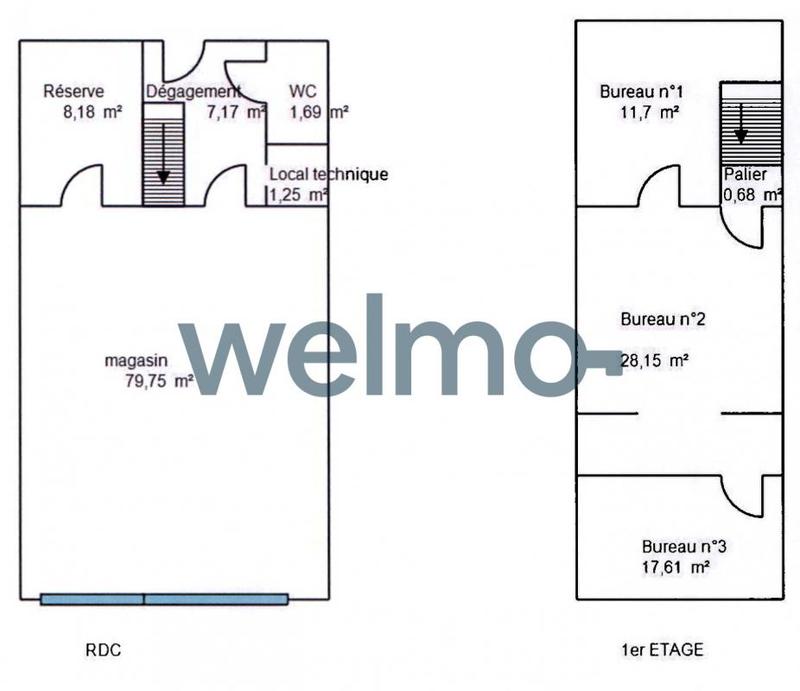 Local commercial - 156 m² - 5 pièces
