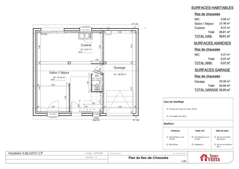 Maison - 86 m² - 4 pièces