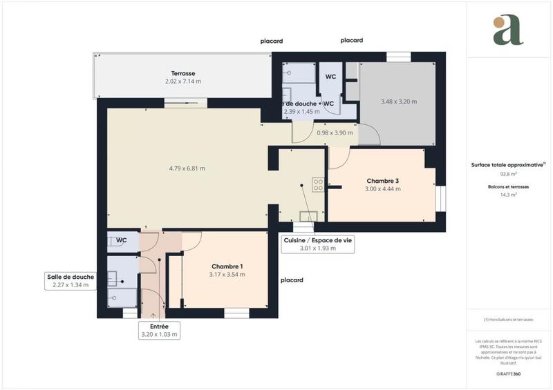 Appartement - 95 m² - 4 pièces