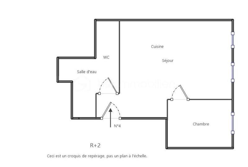 Studio - 21 m² - 2 pièces