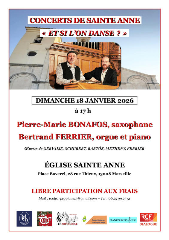Concert de musique – Danses d’Europe et d’ailleurs - Duo Bonafos Ferrier