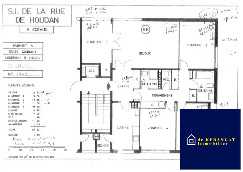 Appartement - 100 m² - 5 pièces