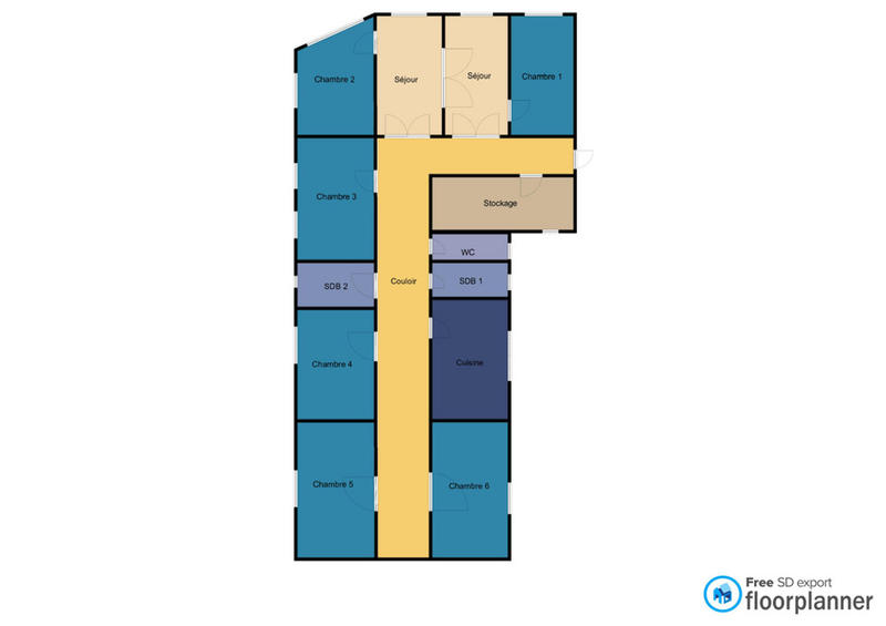 Chambre - 20 m² - 8 pièces