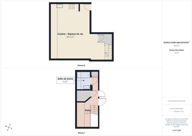Duplex - 57 m² - 3 pièces