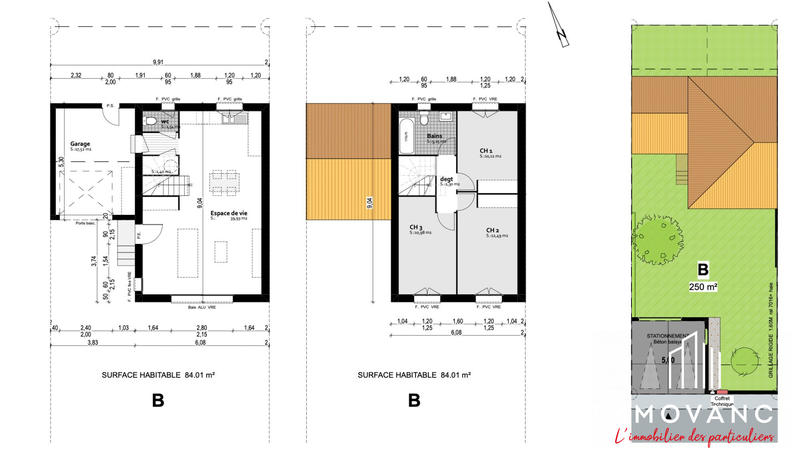 Maison - 84 m² - 4 pièces