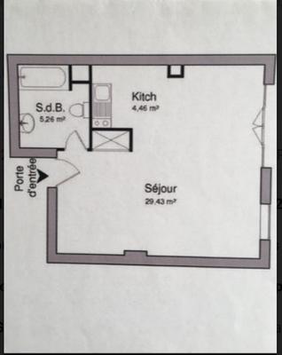 Appartement - 39 m² - 1 pièce