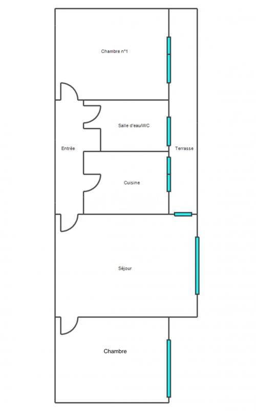 Appartement - 61 m² - 3 pièces