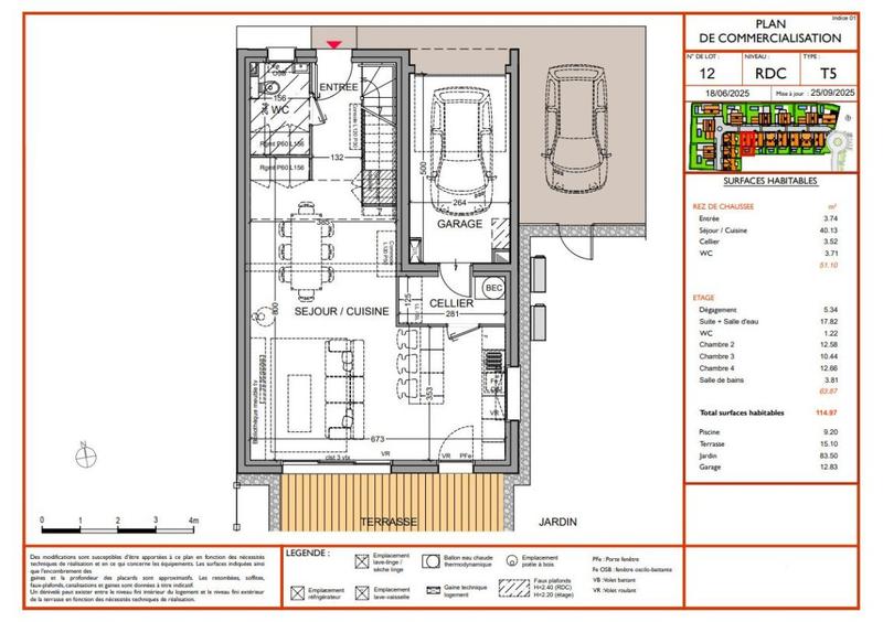Maison - 114 m² - 5 pièces