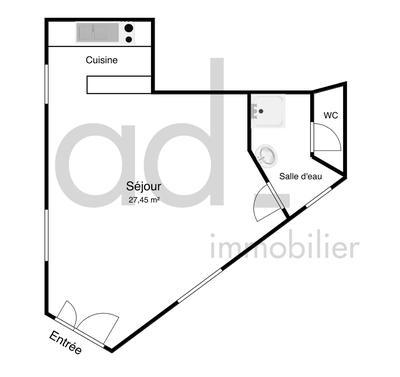 Appartement - 32 m² - 1 pièce